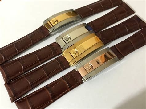 rolex leather strap with clasp